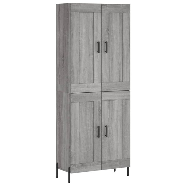 vidaXL Buffet haut Sonoma gris 69 5x34x180 cm Bois d'ingénierie
