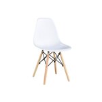 Trécy : Lot de 4 chaises blanches en bois