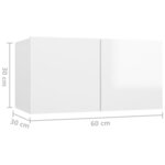 vidaXL Meubles TV 4 Pièces Blanc brillant 60x30x30 cm Bois d'ingénierie