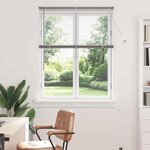 vidaXL Store de Fenêtre avec des rideaux Manuel Argent Aluminium