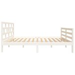 vidaXL Cadre de lit sans matelas blanc bois massif 120x200 cm