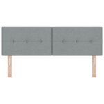 vidaXL Tête de lit LED avec bandes LED Gris clair 144 cm tissu