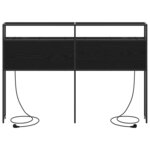 vidaXL Tête de lit de rangement Chêne noir 140 cm Bois d'ingénierie