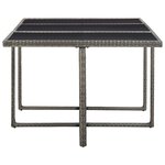 vidaXL Ensemble à manger d’extérieur 11Pièces et coussins poly rotin Gris