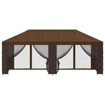 vidaXL Abri de jardin avec parois 6 x 3 m Marron Polyester et Acier