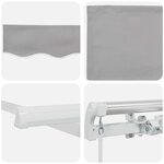 vidaXL Auvent Gris clair 300 x 250 x 165 cm Polyester