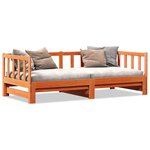 vidaXL Lit de jour avec tiroir Marron cire 203.5 x 184 x 66 cm