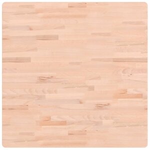 vidaXL Dessus de table 80x80x1 5 cm carré bois massif de hêtre