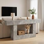 vidaXL Gris Béton 160 x 30 x 74 cm