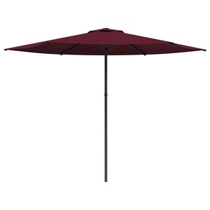 vidaXL Parasol de jardin 300 x 300 cm Polyester Rectangulaire Bordeaux