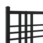 vidaXL Cadre de lit métal sans matelas avec pied de lit noir 90x200 cm