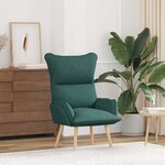 vidaXL Fauteuil relaxant Vert foncé 69 x 74 x 93 cm tissu