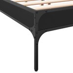 vidaXL Cadre de lit sans matelas noir 140x190 cm