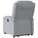vidaXL Fauteuil inclinable de massage électrique Gris clair Tissu