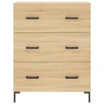 vidaXL Buffet haut Chêne sonoma 69 5x34x180 cm Bois d'ingénierie