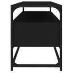 vidaXL Meuble TV noir 100x35x45 cm bois d'ingénierie