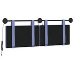 vidaXL Tête de lit suspendue Bleu denim Tissu
