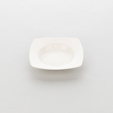 Assiette creuse carrée en porcelaine ecru liguria 210 x 210 mm - lot de 6 - stalgast -  - porcelaine210 210x40mm