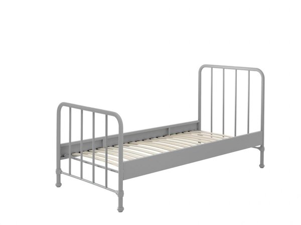 Lit simple en métal Gris Clair mat Bronxx 90x200cm