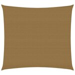 vidaXL Voile d'ombrage 160 g/m² Taupe 6x6 m PEHD