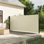 vidaXL Auvent latéral rétractable crème 160x500 cm