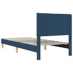 vidaXL Cadre de lit avec tête de lit Bleu 90 x 190 cm Tissu