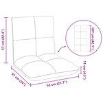 vidaXL Fauteuil de sol ajustable Gris clair Tissu