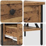 vidaXL Table de chevet Bois vieilli 40x42x45 cm en bois d'ingénierie