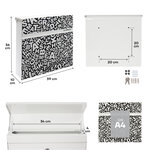 Boîte aux Lettres Acier sérigraphie  Plate E651  Grande capacité  Serrure Protégée