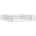 vidaXL Lit surélevé à gabion Acier galvanisé 100x100x20 cm