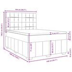 vidaXL Sommier à lattes de lit avec matelas Bleu 140x190 cm Tissu