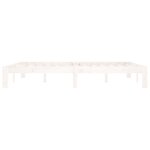 vidaXL Cadre de lit sans matelas blanc bois de pin massif 160x200 cm