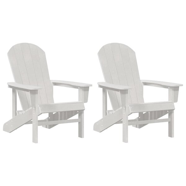vidaXL Chaise de jardin 2 Pièces Blanc 82 x 74 x 92 cm Polyéthylène