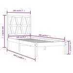vidaXL Cadre de lit Marron miel Bois de pin massif 100x200 cm
