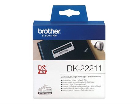 Rouleau Film étiquettes continues 29 mm x 15 2m Blanc BROTHER
