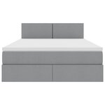 vidaXL Lit avec rangement et matelas Gris clair 140 x 200 cm