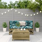 vidaXL Salon de jardin 3 Pièces avec coussins bois de pin imprégné