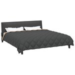 vidaXL Duvet d'hiver Anthracite et Taupe 200 x 200 cm Microfibre