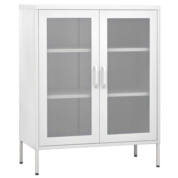 vidaXL Armoire de rangement Blanc 80x35x101 5 cm Acier