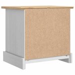 vidaXL Table de chevet avec tiroir Blanc 53 x 39 x 47 cm Pin massif