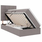 vidaXL Lit avec rangement et matelas Taupe 100 x 200 cm Polyester