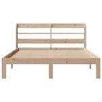 vidaXL Cadre de lit avec tête de lit 120x190 cm bois de pin massif