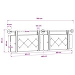 vidaXL Tête de lit suspendue Jaune Velours