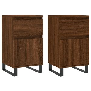 vidaXL Buffets 2 Pièces chêne marron 40x35x70 cm bois d'ingénierie