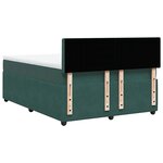vidaXL Sommier à lattes de lit et matelas Vert foncé 160x200cm Velours