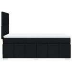 vidaXL Sommier à lattes de lit avec matelas Noir 100x200 cm Tissu