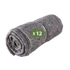 Pack and Move - Lot 12 couvertures de protection pour déménagement et stockage - 1 5 x 2 m - Épaisse et Résistante - Protection meubles