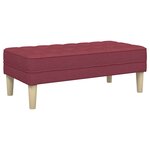 vidaXL banc Rouge bordeaux 113 x 57 x 39 cm tissu