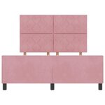 vidaXL Lit à ressorts avec tête de lit Rose 160 x 200 cm Velours