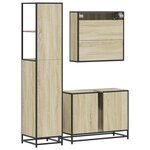 vidaXL Ensemble de meubles de salle de bain 3 Pièces chêne sonoma
